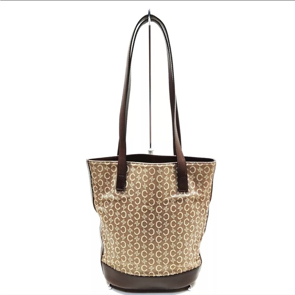 Celine Macadam Brown Canvas Shoulder/Tote Bag - Picture 1 of 9